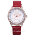 Alibaba China Genuine White Leather Ladies Watches ,2015 Latest Watches Design for Ladies